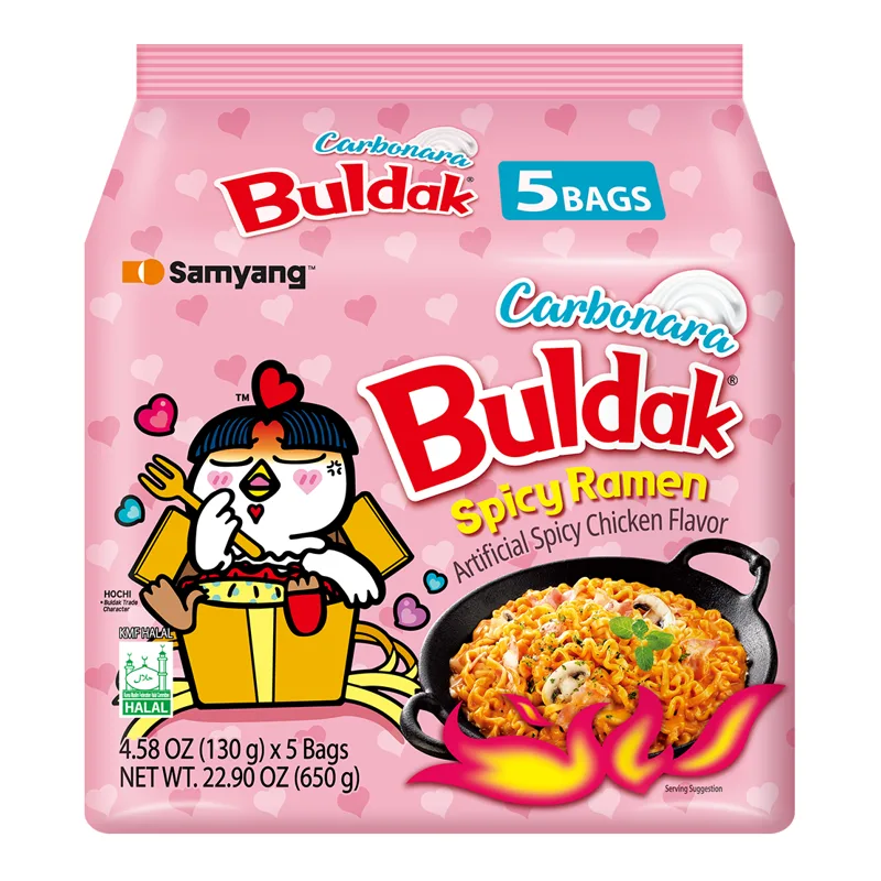 Samyang Buldak Carbonara Ramen Pack of 5 (5 x 130g)