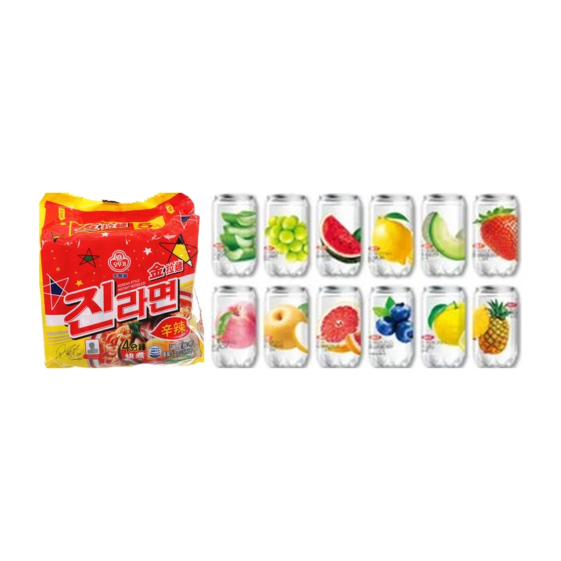 Korean Ramen + Sparkling Night Box (OTOKI Jin Ramen 5-Pack + 2 OKF Sparkling)